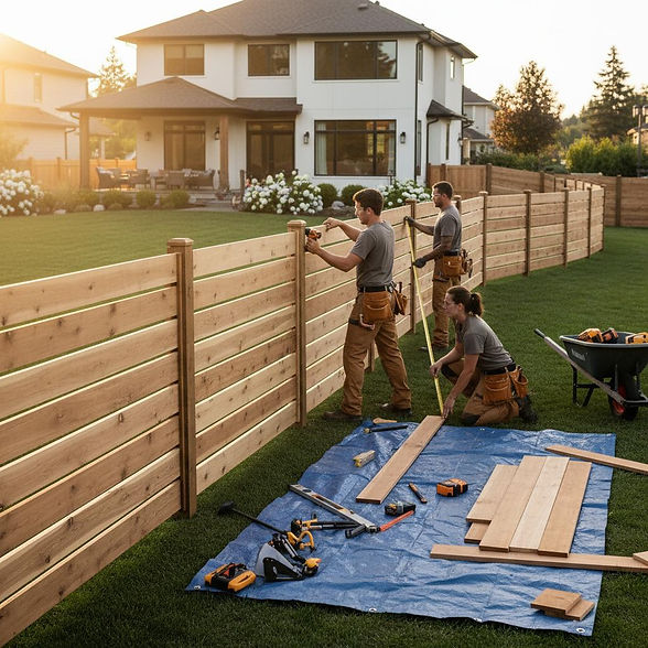 Timber panel fencing