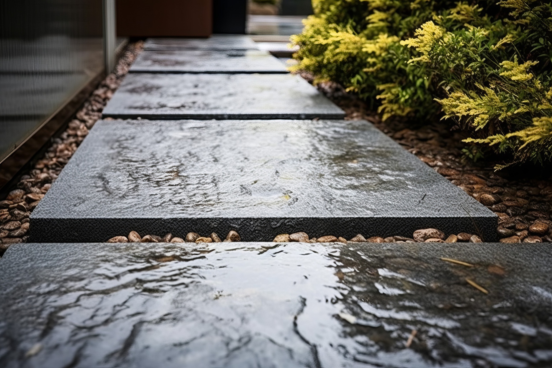 Large-format porcelain path